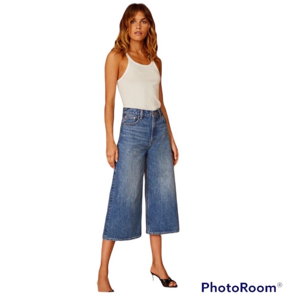 Denim Forum Denim - Denim Forum The Edie High Rise Culotte